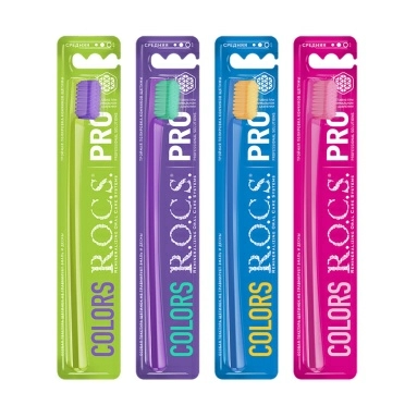R.O.C.S. PRO COLORS Зубная щетка для взрослых (средняя)