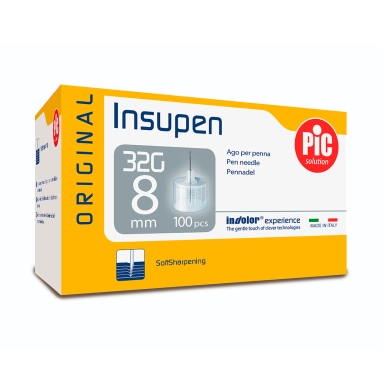 Иглы для шприц-ручки PIC solution INSUPEN ORIGINAL размер G32 (0,23мм х 8 мм) № 100