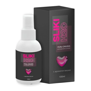 SLIKI Гель-смазка с ароматом вишни на водной основе 100 мл.