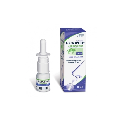 Назорин с эвкалиптом спрей наз.1мг/мл во фл 10мл в уп №1