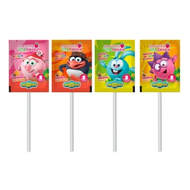 Малинки-Виталинки леденцы мультивитамин №20 со вкусами: малина и банан, малина и апельсин.