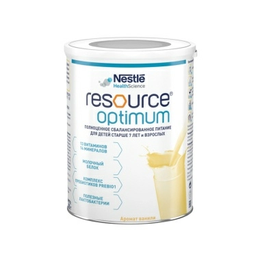 Resource® Optimum Специализированный пищевой продукт диетического профилактического питания для детей старше 7 лет и взрослых, 400 г