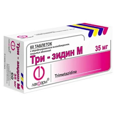 Три-зидин М таблетки с модифицированным высвобождением п/о 35мг №10х6