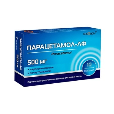 Парацетамол-ЛФ порошок для приготовления раствора для приема внутрь 500мг в пакетах 5г №10