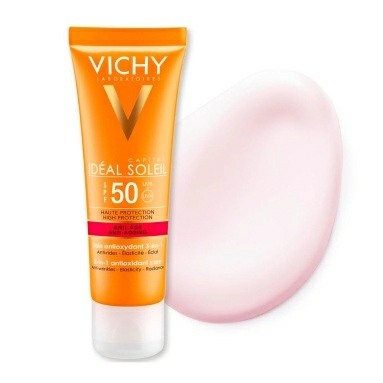 Vichy Capital Soleil Крем-уход с антиоксид. 3-в-1 солнцезащит. антивозрастн. SPF50 50мл