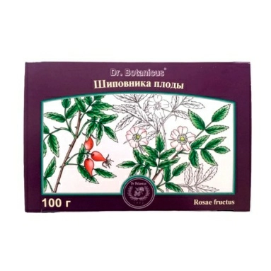 Шиповника плоды цельное сырье в пачке 100г