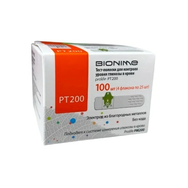 Тест-полоски PROLIFE PT200 №100