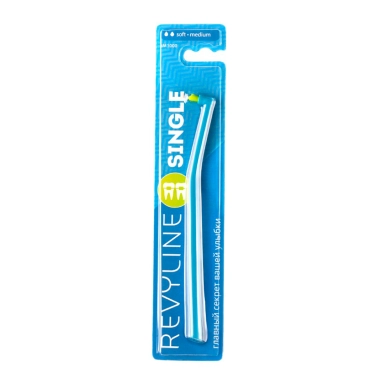 Revyline SM1000 Зубная щетка Монопучковая (голубая с салатовой щетиной) 1 шт (6647)