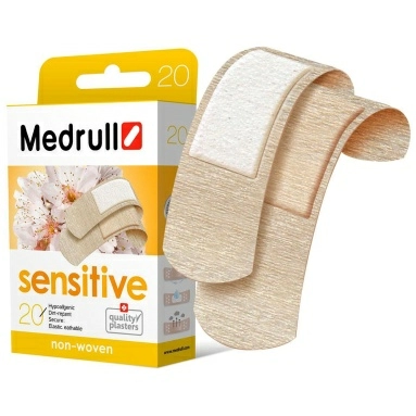 Пластыри медиц. Medrull "Sensitive" №20 (19х72мм-14шт,25х72мм-6шт)