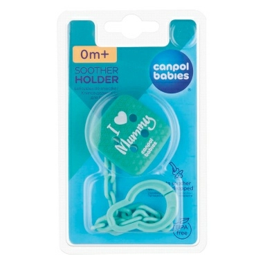 Canpol babies Клипса-держатель для пустышки "I Love Mummy" (квадратная), арт.2/434