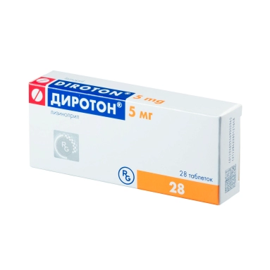 Диротон таблетки 5мг №14х2
