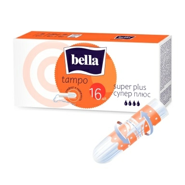 bella tampo Тампоны женские гигиенические "комфорт и надежность" super plus/супер плюс (для обильных выделений) 16 шт