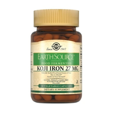 Solgar Железо 27 мг в ферментированной культуре Коджи, БАД капсулы №30