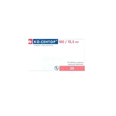 Ко-Сентор таб. п/плен. об. 100мг/12,5мг в бл. в уп. №10х3