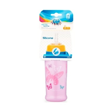 Canpol babies Поильник с силиконовой трубочкой ("Butterfly" 12+), 350мл, 56/515 pin