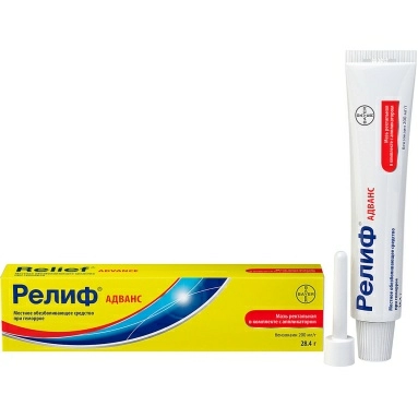 Релиф Адванс мазь ректальная 200мг/г 28,4г №1