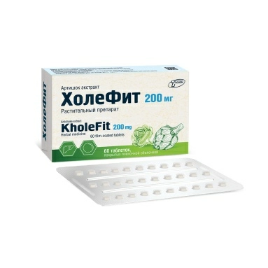 Холефит таблетки п/о 200мг в конт.яч.уп №10х6
