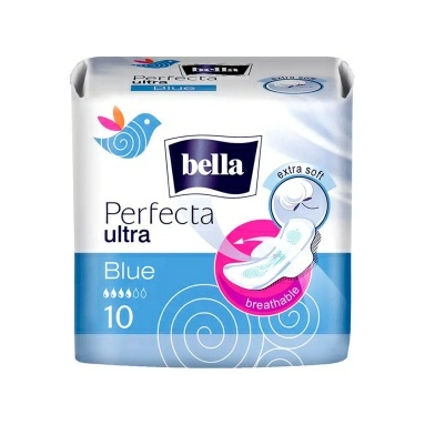 Bella perfecta Ultra blue Ультратонкие женские гигиенические впитывающие прокладки, 10 шт