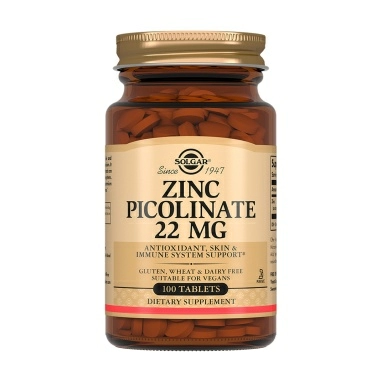 Solgar Пиколинат цинка 22 мг, БАД таблетки №100