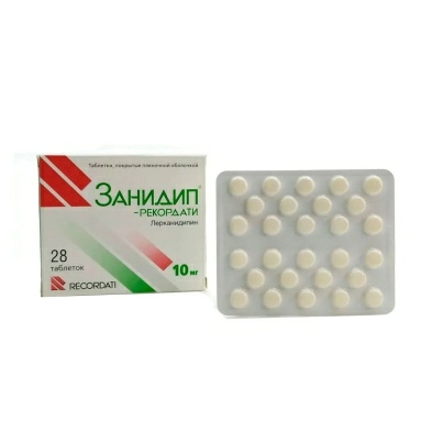 Занидип-Рекордати таблетки п/о 10мг №28х1
