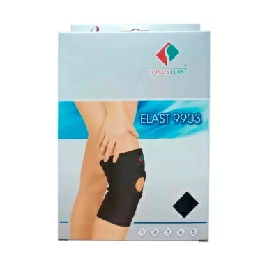 Изделия медицинские эластичные: устройства функциональные ортопедические для нижних конечностей: на коленный сустав, бандаж ELAST 9903 (Черный размер 5)