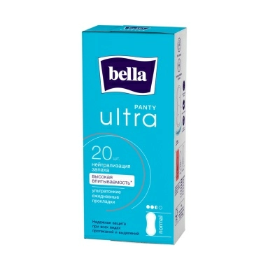 Bella Panty Ultra normal Ультратонкие женские гигиенические ежедневные прокладки 20 шт