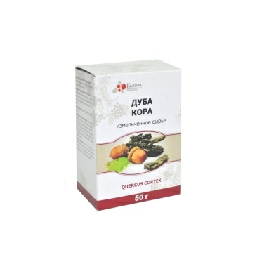 Дуба кора измельченное сырье 50г