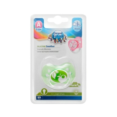 Canpol babies Пустышка-соска силиконовая (ортодонтическая), 0-6 мес. 1шт. 22/506