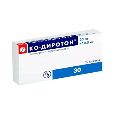 Ко-Диротон табл 12,5мг+20мг №10х3