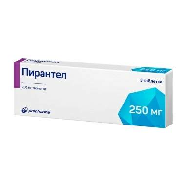 Пирантел таблетки 250мг №3х1