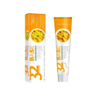 32 ЖЕМЧУЖИНЫ BASE CARE Паста зубная Лечебные травы для здоровья дёсен, 100 г