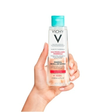 Vichy Purete Thermale Вода мицеллярная с минералами для чувствительной кожи лица, глаз и губ 200 мл