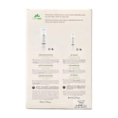 "LABORATORIOS BABE" Набор: Матирующая, увлажняющая эмульсия 50мл + Гель против акне локального применения 8 мл в подарок / STOP AKN MATTIFYING MOISTURISER 50ml + STOP AKN SPOT CONTROL GEL 8m