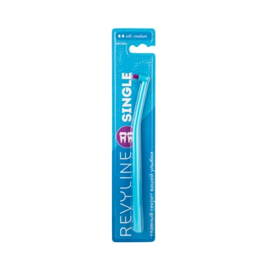 Revyline SM1000 Зубная щетка Монопучковая (голубая с фиолетовой щетиной) 1 шт (6944)