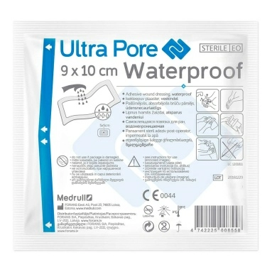 Повязка Medrull Ultra Pore самоклеющаяся водонепроницаемая стерильная №1 размер 9х10см