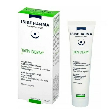 ISISPHARMA TEEN DERM K (Тин дерм К)Гель-крем для пробл.кожи с легкой или средней степенью выр-ти,30мл