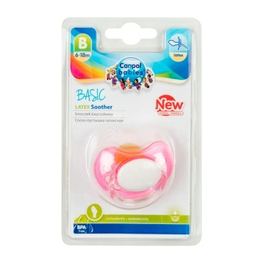 Сanpol babies Соска-пустышка латексная 6-18 мес. арт.23/278_pin_new