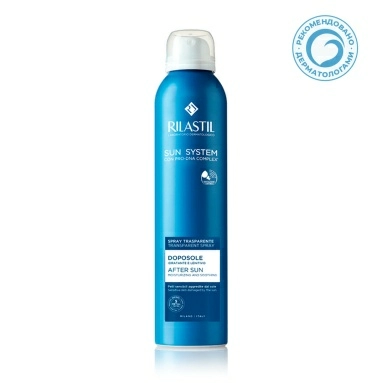 Rilastil SUN SYSTEM Спрей увлажняющий и успокаивающий после загара с pro-DNA complex для чувствительной кожи, 200 мл