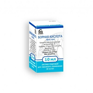 Борная кислота раствор спиртовой для наружного применения 30мг/мл 25мл №1