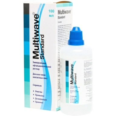 Раствор MULTIWAVE-STANDARD 100мл универс.офтальм.для ухода за конт.линз.,стерил., №12 (с конт-ом)