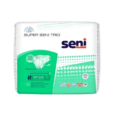 Super Seni Trio large Подгузники дышащие для взрослых 10 шт