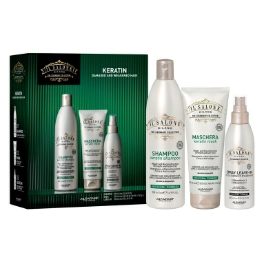 IL SALONE MILANO Keratin Н-р с кератином для повр и ослаб в-с: Шампунь,500мл+Маска,250мл+Спрей,200мл
