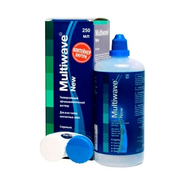 Раствор MULTIWAVE-NEW 250мл универс.офтальм.для ухода за конт.линз.,стерил.,в наборе №20 (с конт-ом)