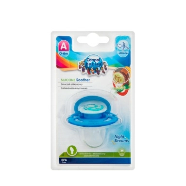 Canpol babies Пустышка-соска силиконовая (анатомическая 0-6 мес.), 22/500