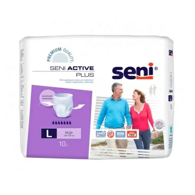 Seni Active Plus Трусики впитывающие для взрослых в размере Large по 10 штук