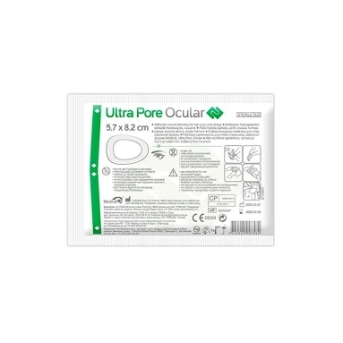 Повязка Medrull Ultra Pore самоклеющаяся стерильная для глаз размер 5,7х8,2см