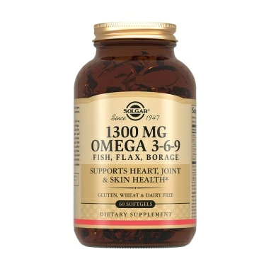 Solgar Комплекс жирных кислот 1300 мг Омега 3-6-9, БАД капсулы №60