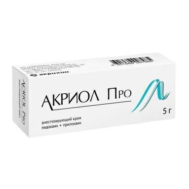 Акриол Про крем д/мест.и наруж. прим.25мг/г+25мг/г по 5г в пер.уп."туб.алюм." по 1шт в/вт.уп. "п.к.