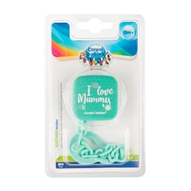 Canpol babies Клипса-держатель для пустышки "I Love Mummy" (квадратная), арт.2/434