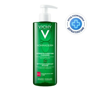 VICHY Normaderm Гель интенсивно очищающий для лица и тела, 400 мл